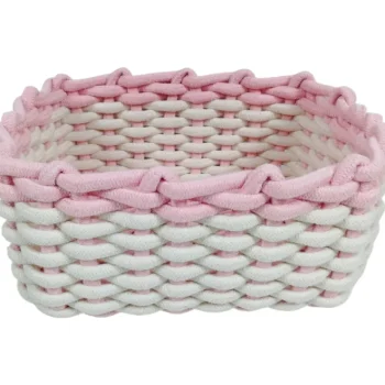 Miny Sisustuskorit-Säilytyskori M Valkoinen/vaaleanpunainen