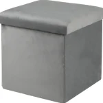 Kotikulta Pienkalusteet-Säilytysrahi 38 X 38 X 38 Cm Velvet Vaaleanharmaa