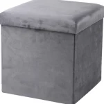 Kotikulta Pienkalusteet-Säilytysrahi 38 X 38 Cm Velvet Tummanharmaa