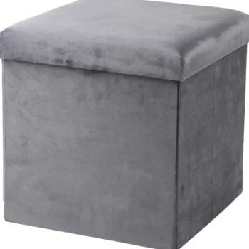 Kotikulta Pienkalusteet-Säilytysrahi 38 X 38 Cm Velvet Tummanharmaa