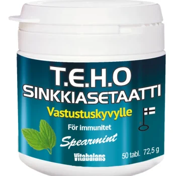 Teho Terveysravinteet Ja -valmisteet^Sinkkiasetaatti 50 Kpl Imeskelytabletti