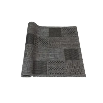 Matot-Sisalo Liisa Keskilattiamatto 140 X 200 Cm Hopea / Musta