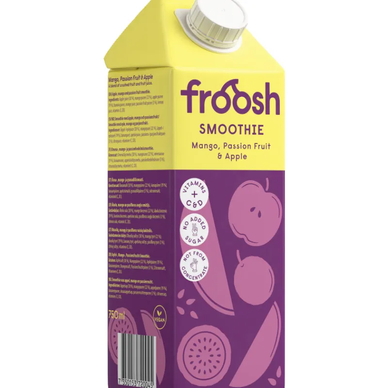 smoothie-froosh-750-ml-mango-p-nnFpURrD-0.webp Froosh Mehut, Mehutiivisteet Ja Glögit^Smoothie 750 Ml Mango, Passionhedelmä & Omena