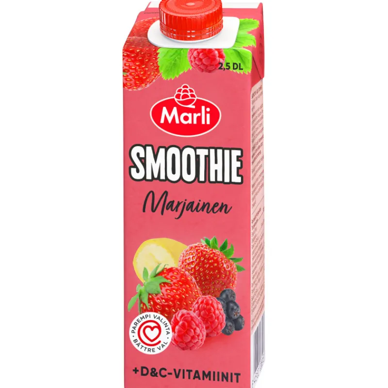 smoothie-marli-025-l-marjainen-TzuBGDCS-0.webp Marli Mehut, Mehutiivisteet Ja Glögit^Smoothie 0,25 L Marjainen + D & C