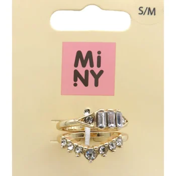 Miny Korut Ja Kellot^Sormus 2 Kpl Kullanvärinen