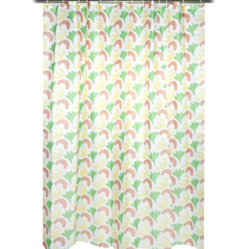 Kotikulta Kylpyhuone- Ja Saunatekstiilit-Suihkuverho 180 X 200 Cm Pastelli