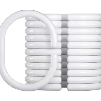 Kotikulta Verhot Ja Verhotarvikkeet-Suihkuverhorengas 12 Kpl Valkoinen