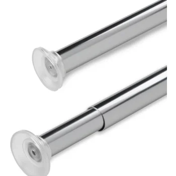 Kotikulta Verhot Ja Verhotarvikkeet-Suihkuverhotanko 125-220 Cm Hopea