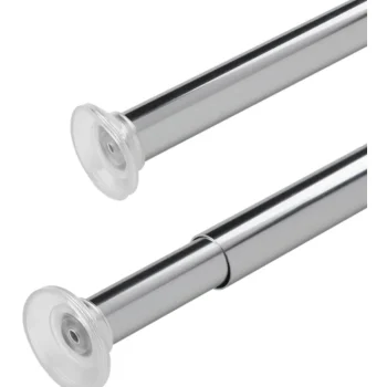 Kotikulta Verhot Ja Verhotarvikkeet-Suihkuverhotanko 75-125 Cm Hopea