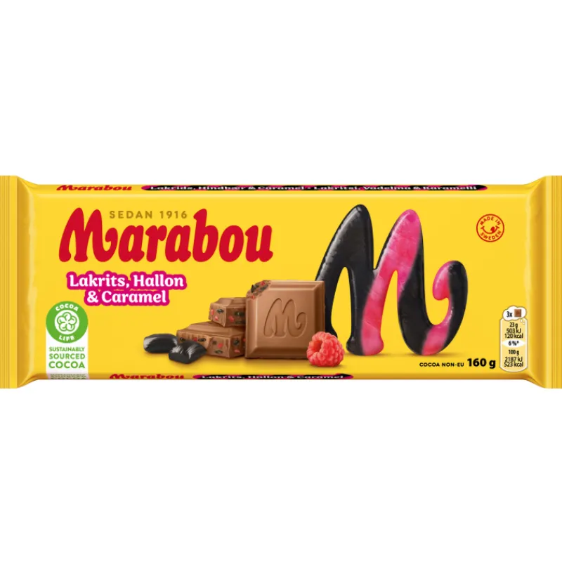 suklaalevy-marabou-160-g-lakri-NYtmzVRB-0.webp Marabou Suklaat^Suklaalevy 160 G Lakrits, Hallon & Caramel