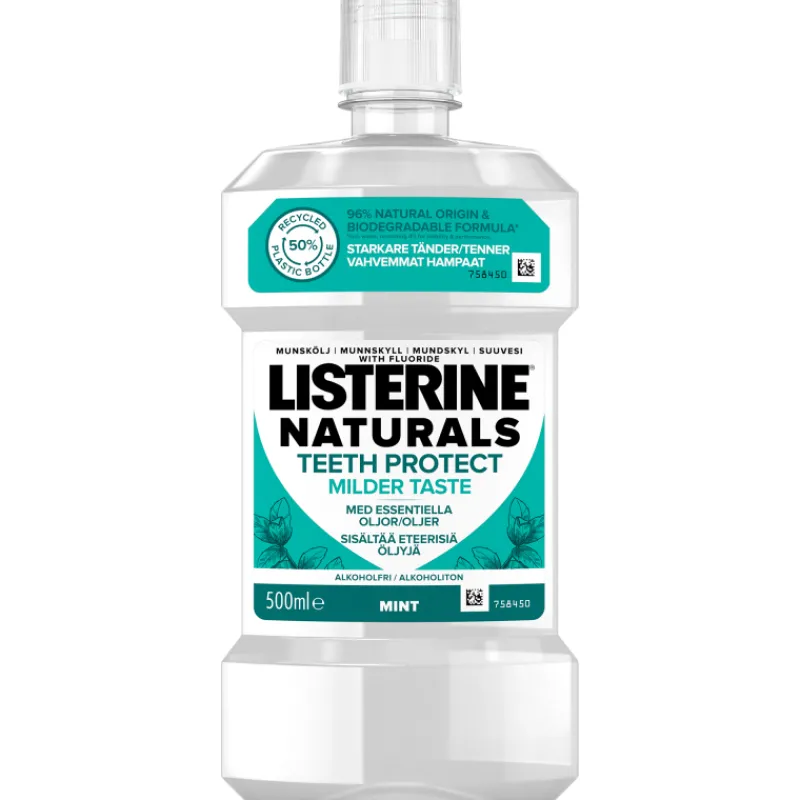 suuvesi-listerine-naturals-500-tsWLktRL-0.webp Listerine Suunhoitotuotteet Ja Tarvikkeet^Suuvesi Naturals 500 Ml Teeth Protect Milder Taste
