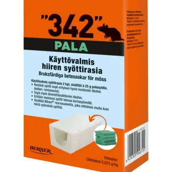 342 Hiiri- Ja Rotanmyrkyt-Syöttirasia , Palasyötti 2 Kpl, u00e0 25 G