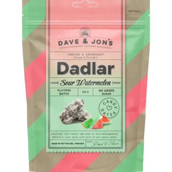 Dave & Jon's Pähkinät Ja Kuivatut Hedelmät-Taateli 125 G Vesimeloni Hapan