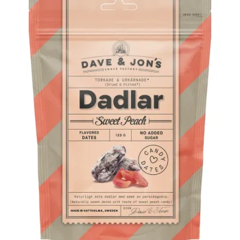 Dave & Jon's Pähkinät Ja Kuivatut Hedelmät^Taatelit 125 G Makea Persikka