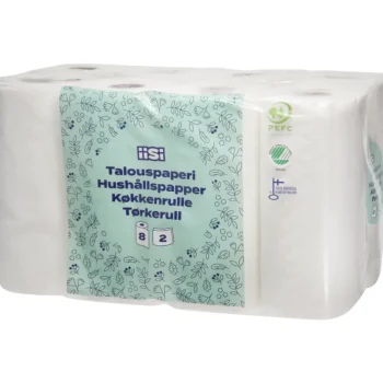 Iisi Talouspaperit^Talouspaperi 8 Rl Valkoinen