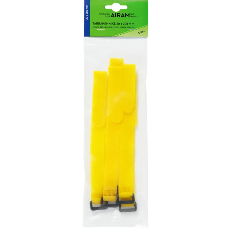 tarrakiinnike-20300mm-5kplpuss-fVBRzxFS-0.webp Airam Kaapelit-Tarrakiinnike 20*300mm 5kpl/pussi Keltainen