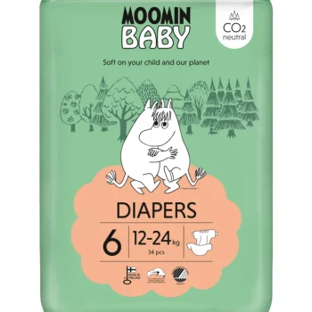 Muumi Baby Vaipat Ja Puhdistuspyyhkeet^Teippivaippa 34 Kpl 6, 12-24 Kg