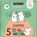 Muumi Baby Vaipat Ja Puhdistuspyyhkeet^Teippivaippa 40 Kpl 5, 10-16 Kg