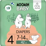 Moomi Baby Vaipat Ja Puhdistuspyyhkeet^Teippivaippa 42 Kpl 4, 7-14 Kg