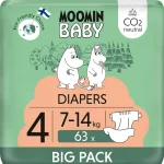 Moomin Baby Vaipat Ja Puhdistuspyyhkeet^Teippivaippa 63 Kpl 4, 7-14 Kg