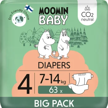 Moomin Baby Vaipat Ja Puhdistuspyyhkeet^Teippivaippa 63 Kpl 4, 7-14 Kg