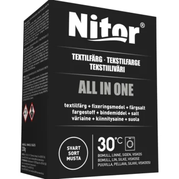 Nitor Pyykinkäsittelyaineet^Tekstiiliväri All-in-One 230 G Musta