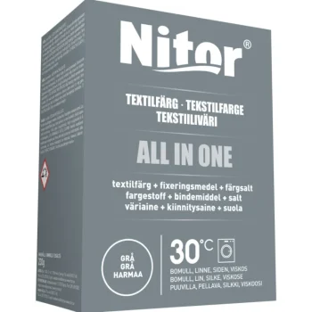 Nitor Pyykinkäsittelyaineet^Tekstiiliväri All-in-One 230 G Harmaa