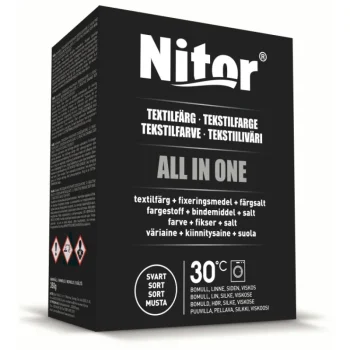 Nitor Pyykinkäsittelyaineet^Tekstiiliväri All-in-One 350 G Musta