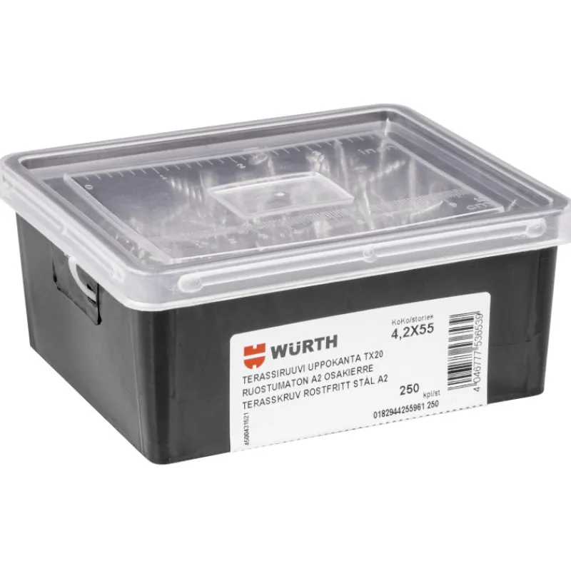 terassiruuvi-42-x-55-mm-a2-tx2-HQvJSCTS-0.webp Wurth Naulat Ja Ruuvit-Terassiruuvi 4,2 X 55 Mm, A2 TX20, 250 Kpl
