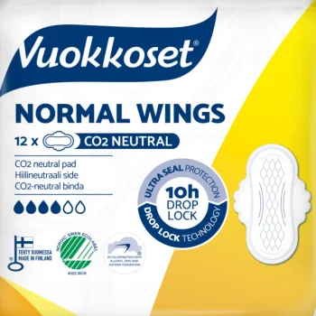 Vuokkoset Intiimihygieniasuojat^Terveysside 12 Kpl Normal Wings