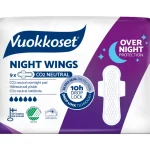 Vuokkoset Intiimihygieniasuojat^Terveysside 9 Kpl Night Wings