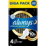 Always Intiimihygieniasuojat^Terveysside 22 Kpl Ultra Secure Night 4