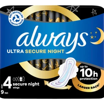 Always Intiimihygieniasuojat^Terveysside 9 Kpl Ultra Secure Night 4