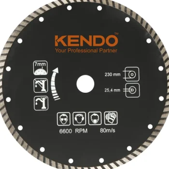 Kendo Sähkötyökalujen Tarvikkeet-Timanttilaikka 230 X 25,4 Mm Turbo