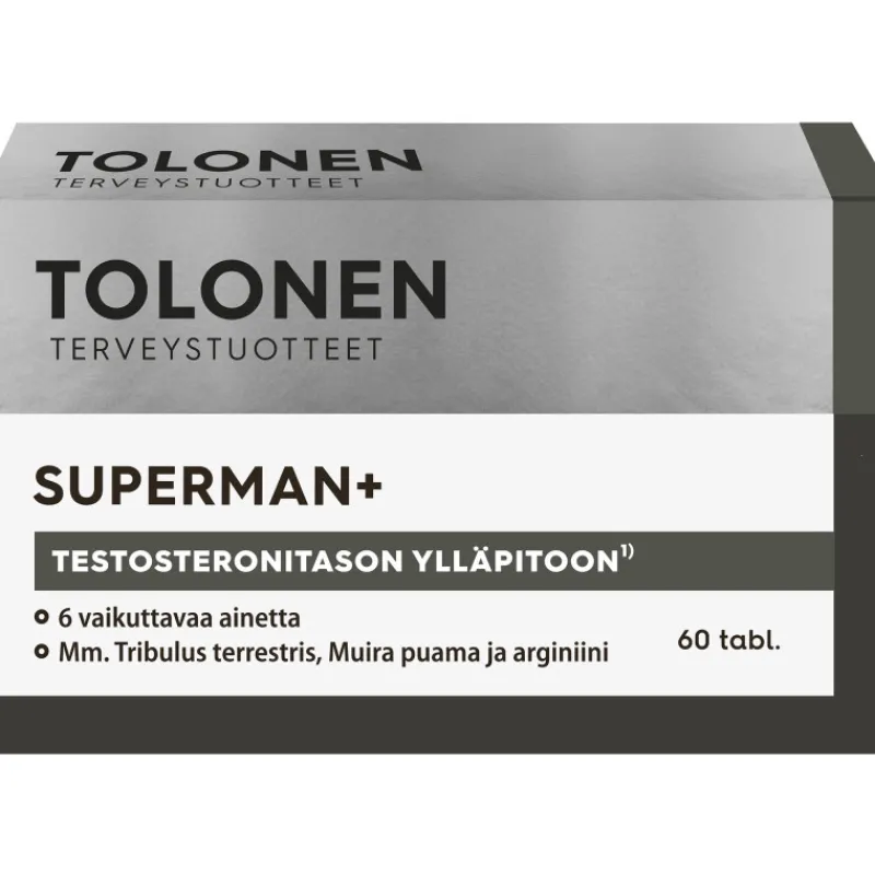 tolonen-superman-60-kpl-XtmGTPJb-0.webp Tolonen Terveysravinteet Ja -valmisteet^Superman+ 60 Kpl