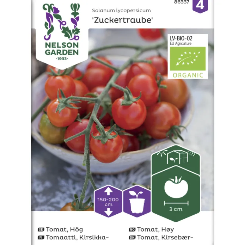 tomaatti-siemen-nelson-garden-AJwtQMSW-0.webp Nelson Garden Basic Kasvien Ja Nurmikonsiemenet-Tomaatti Siemen Zuckertraube Organic