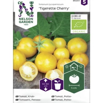Nelson Garden Basic Kasvien Ja Nurmikonsiemenet-Tomaatti Siemen Ruukkuun Tigerette Cherry Organic