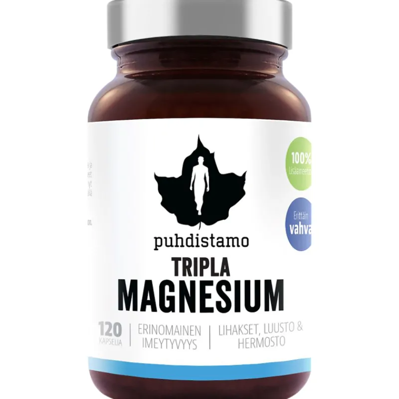tripla-magnesium-puhdistamo-12-ZSzFtThB-0.webp Puhdistamo Terveysravinteet Ja -valmisteet^Tripla Magnesium 120 Kpl