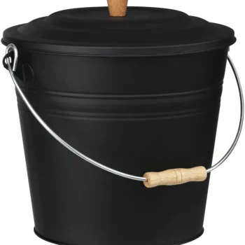 Brücke Kiuas- Ja Takkatarvikkeet-Tuhkaämpäri 12 L Musta