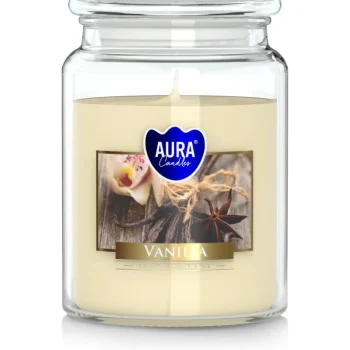 Bispol Kynttilänjalat Ja Kynttilät-Tuoksukynttilä Vanilja Lasipurkissa