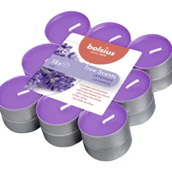 Bolsius Kynttilänjalat Ja Kynttilät-Tuoksulämpökynttilä 18 Kpl Laventeli
