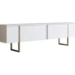 Chic Home Huonekalut-TV-taso 180 Cm Lyydia Valkoinen/kulta