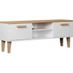 Kocot Huonekalut-TV-taso 120 Cm Denver Valkoinen/beige