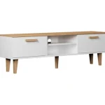 Kocot Huonekalut-TV-taso 160 Cm Denver Valkoinen/beige