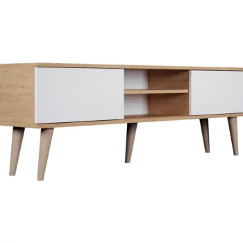 Kocot Huonekalut-TV-taso 160 Cm Toronto Valkoinen/beige