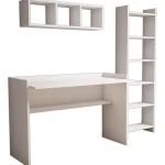 Chic Home Pienkalusteet-Työpöytä 118 X 58 X 80 Cm Heini Hyllyköillä