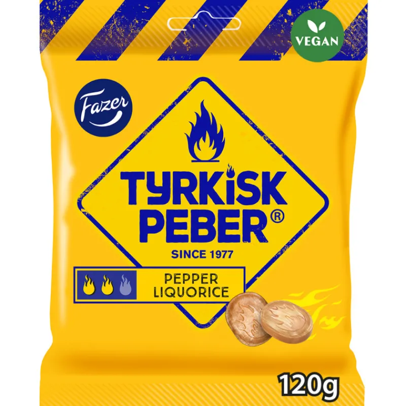 tyrkisk-peber-fazer-120-g-liqu-QTAfbyVO-0.webp Fazer Karkit^Tyrkisk Peber 120 G Liquorice