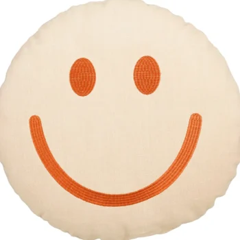 Mica Decorations Sisustustyynyt Ja Huovat-Tyyny 45 Cm Smiley Persikka