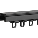 Kotikulta Verhot Ja Verhotarvikkeet-U-verhokisko 250 Cm Musta