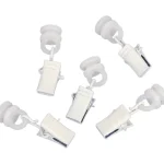 Kotikulta Verhot Ja Verhotarvikkeet-U-verhokiskon Pyöröliuku 20 Kpl Nipistimellä Valkoinen